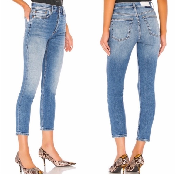 Re / Done Button Fly Skinny Jeans Size 25 - Picture 1 of 6